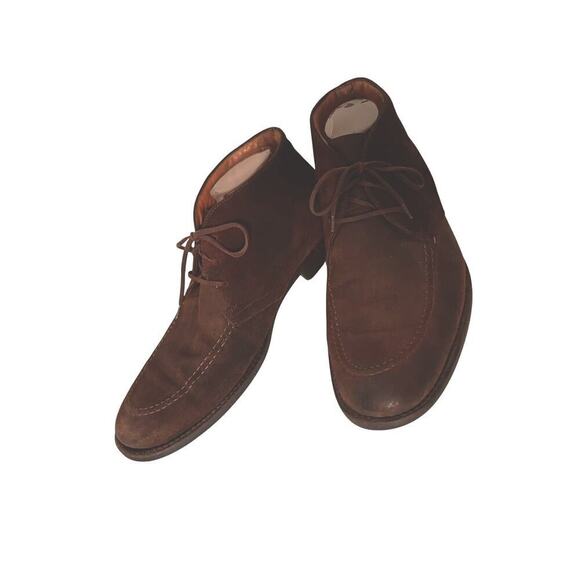 Johnston & Murphy Dark Brown Suede Ankle Boots Men Sz. 9.5M (20-0839) Lace-Up - Picture 1 of 14